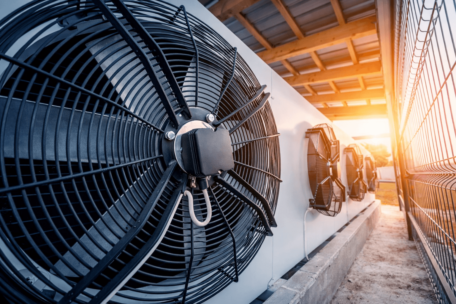 Commercial HVAC equipment serviced by LGP Airconditioning